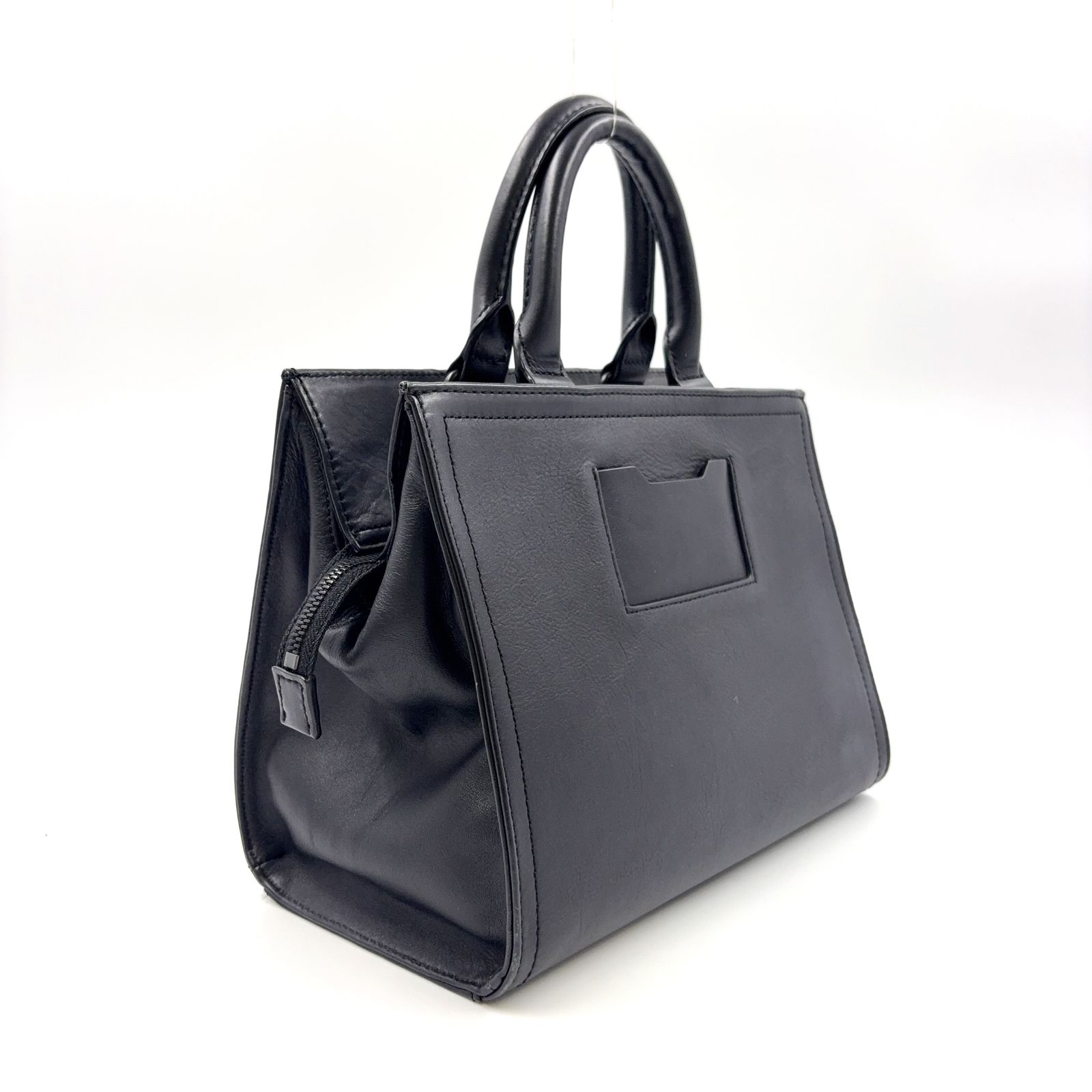 DIESEL ロゴ 2WAY ショルダー レザー ブラック ハンドバッグ
