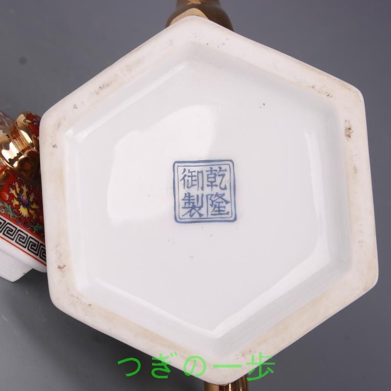 法郎彩描金花鳥茶壺 中国景徳鎮 茶器 茶壺 - メルカリ