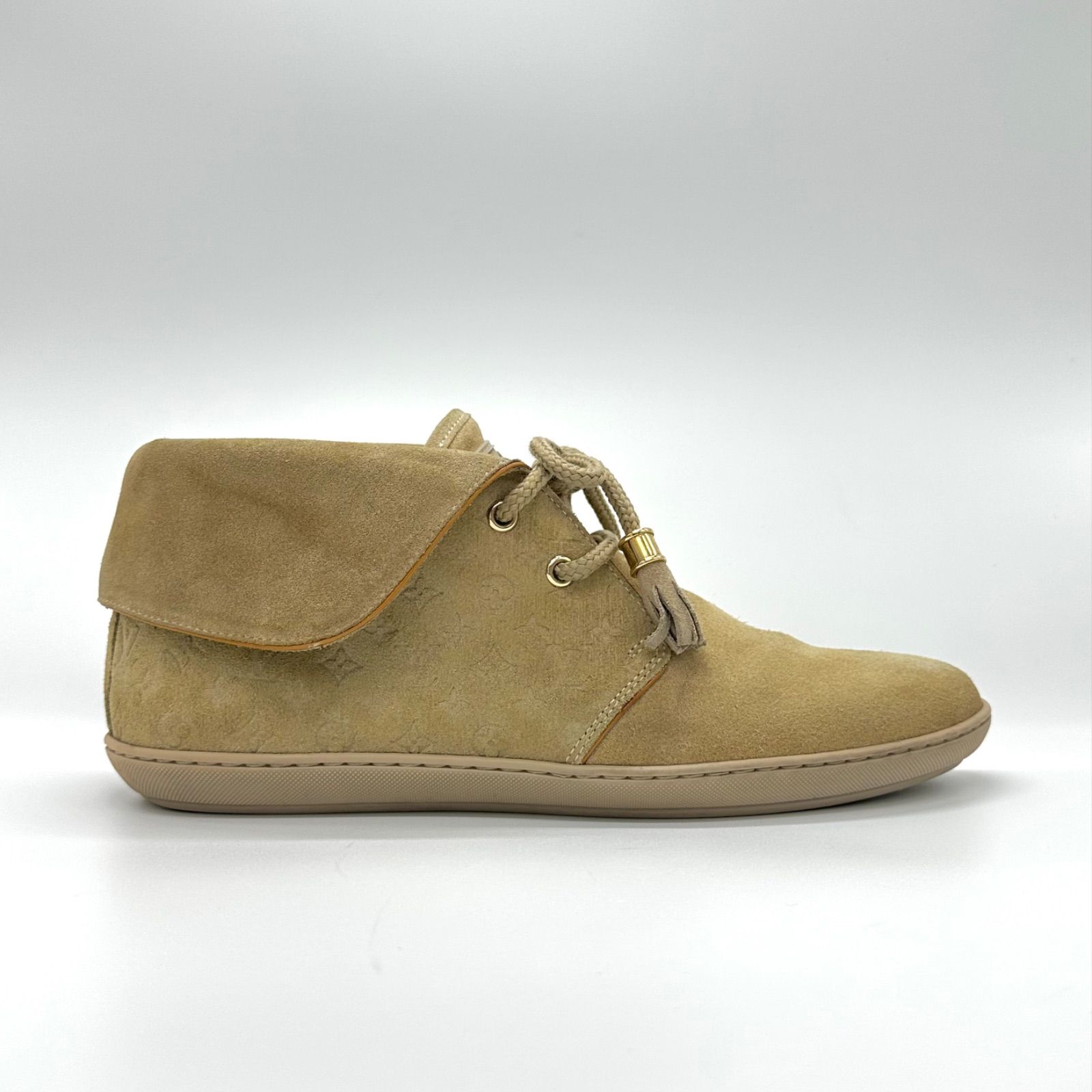 ルイヴィトン ヴィトン ベージュ シューズ ダミエ ブーツ スエード Louis Vuitton Suede Short Boots ルイ・ヴィトン スエード