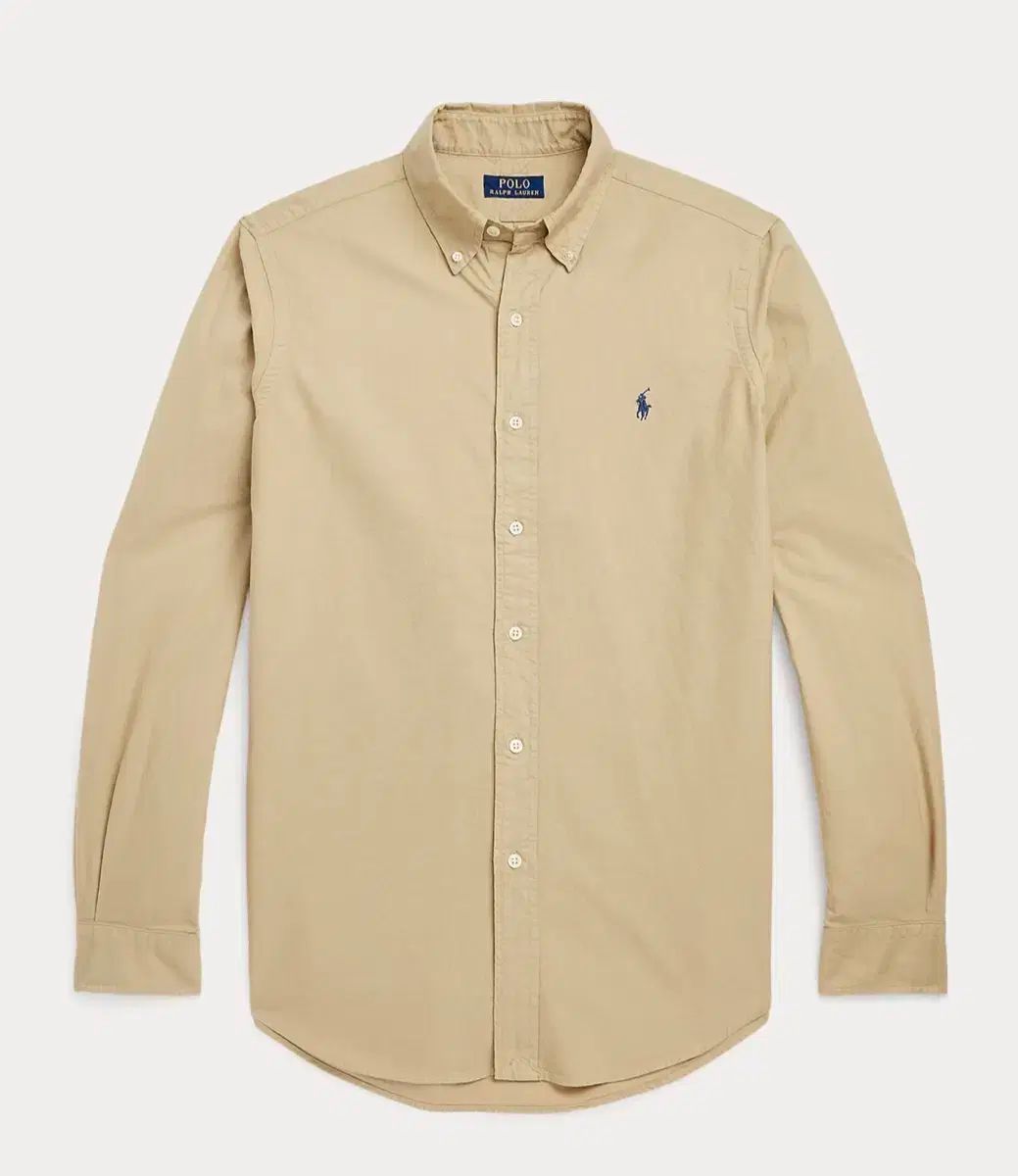 M ポロ Ralph Lauren ラルフローレン ガーメント ダイ オックスフォード シャツ ベージュ