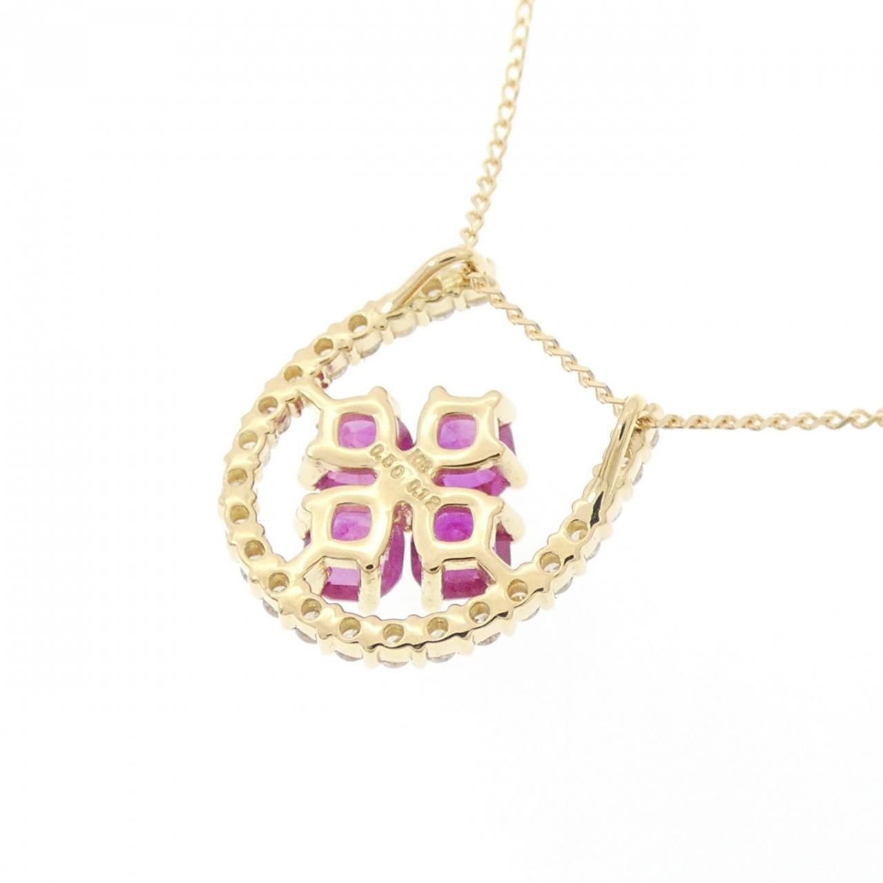 新品】K18YG ルビー ネックレス 0.50CT - メルカリ 