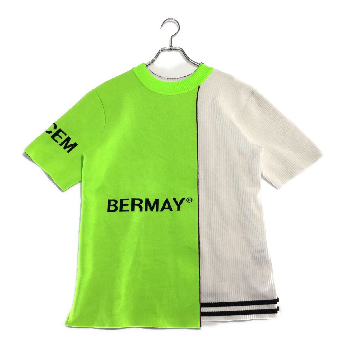 coco 中古 ディセンバーメイ DECEMBERMAY メンズ 半袖シャツ M 蛍光黄緑 ネオンカラー ニット 中古 メンズ ディセンバーメイ DECEMBERMAY 半袖シャツ M 蛍光黄