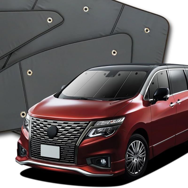 趣味職人 プライバシー サンシェード 車 エルグランド E52 系 フロント カーテン 車中泊 グッズ 対応 01s-b004-fu 0