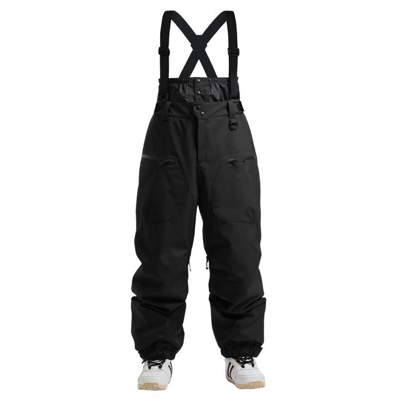 Size L_Color ブラック koobla スノーボードパンツ メンズ スキーパンツ レディース スキーウェア 耐水15 000ｍｍ 防風 防水 スノーパンツ 防寒ズボン サスペンダー付きkb178