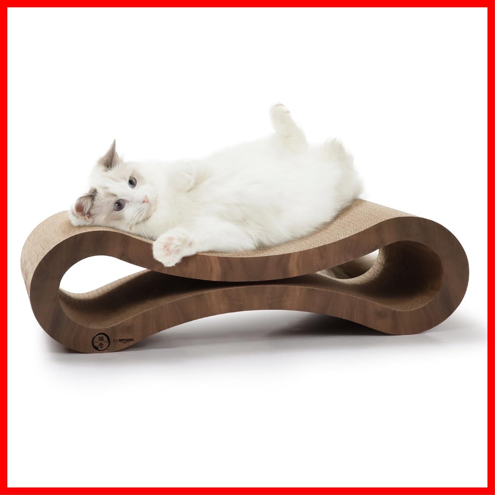 【早発送】 m 猫壱 爪とぎ バリバリベッド 8 ダークブラウン