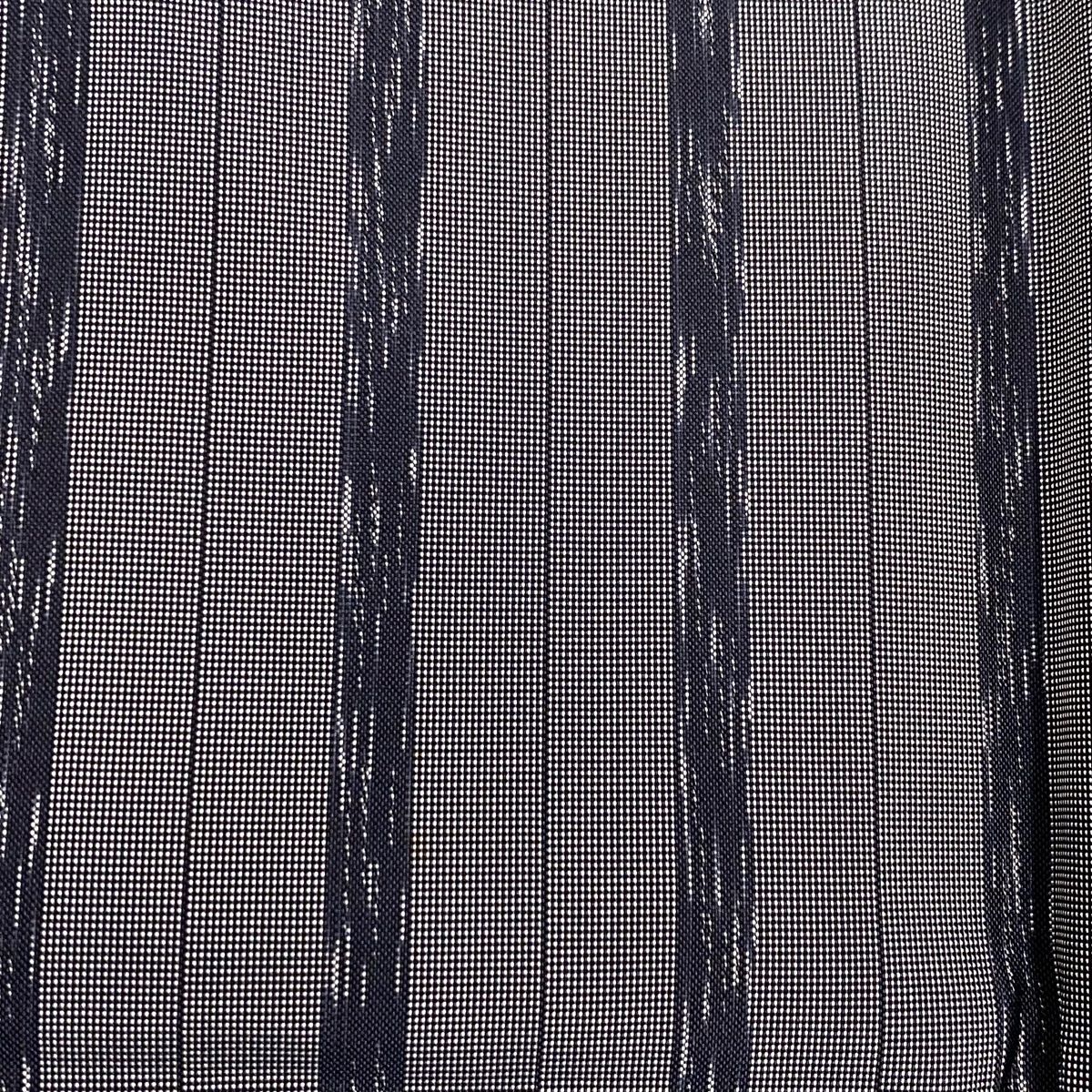 道中着 身丈110.5cm 裄丈69cm L 和装コート 縞 灰色 正絹 美品 秀品  