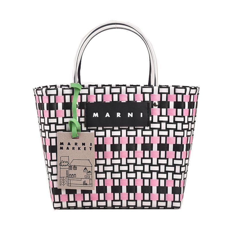 MARNI かごバッグマルニ チェック 軽量 ピクニック - メルカリ