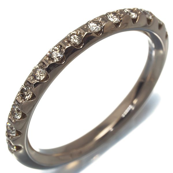 カシケイ リング ダイヤ ダイヤモンド 0.18ct ライン 11号 K18BG  