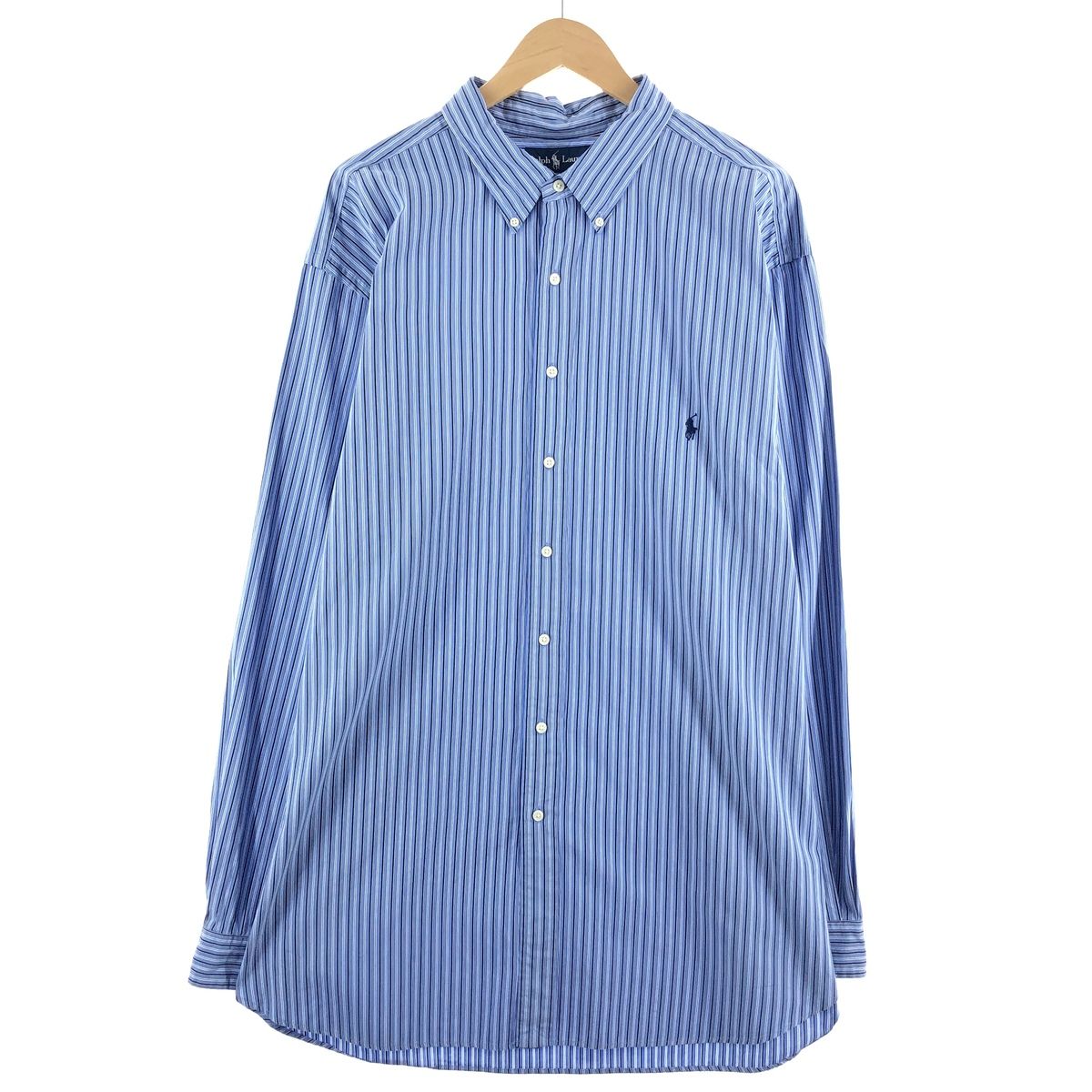 古着 ビッグサイズ ラルフローレン Ralph Lauren CLASSIC FIT クラシックフィット 長袖 ボタンダウンストライプシャツ メンズ4L/eaa375714