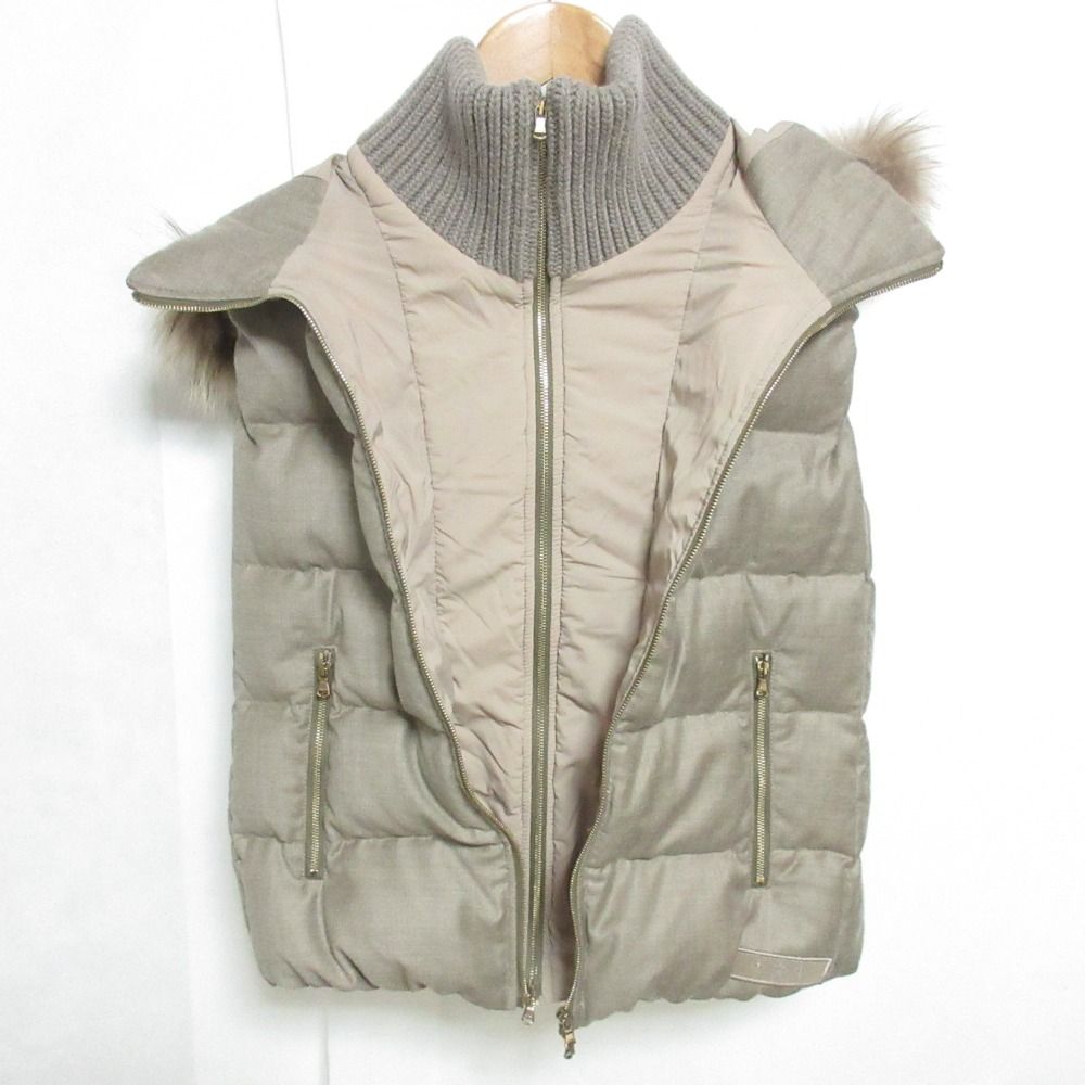 人気ファッション - 【TATRAS】FAGLIA ファー2wayダウンベスト シルク