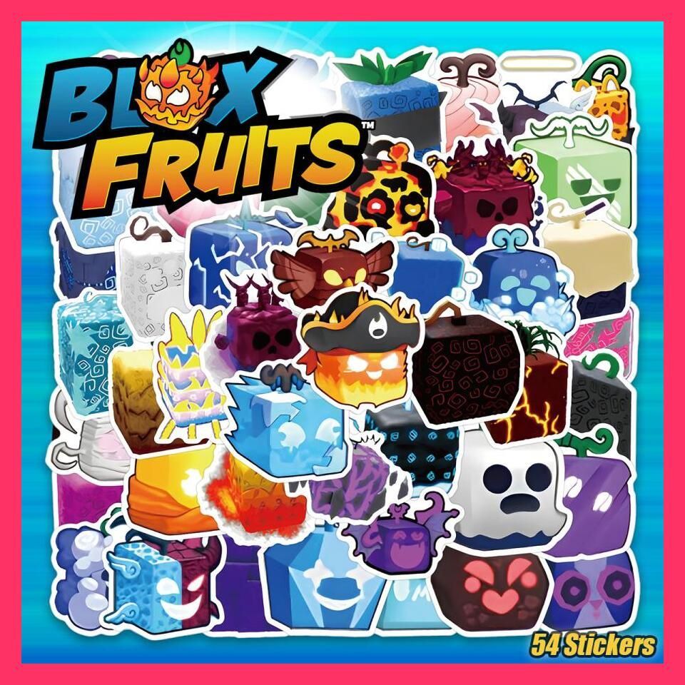 ☆売れ筋☆ ブロックスフルーツ ステッカー 54枚セット PVC 防水 シール Blox Fruits ROBLOX ロブロックス オンライン ゲーム  アニメ モンスター キャラクター - メルカリ