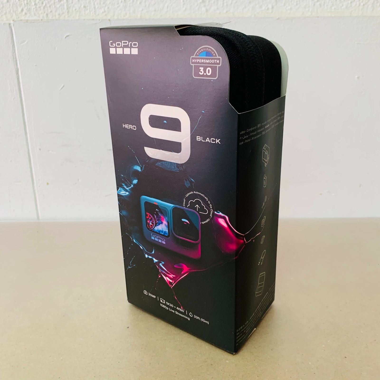 動作良好 GoPro HERO9 Black CHDHX-901-FW 初期セット全てあり ゴープロ ウェアラブルカメラ アクションカメラ 箱あり C1183 80サイズ発送