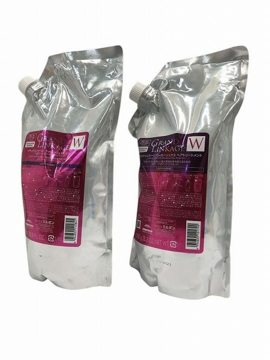 未開栓 milbon ミルボン グランドリンケージ ウィローリュクス シャンプー 1000mL / トリートメント 1000g 詰替用 AQK616953相