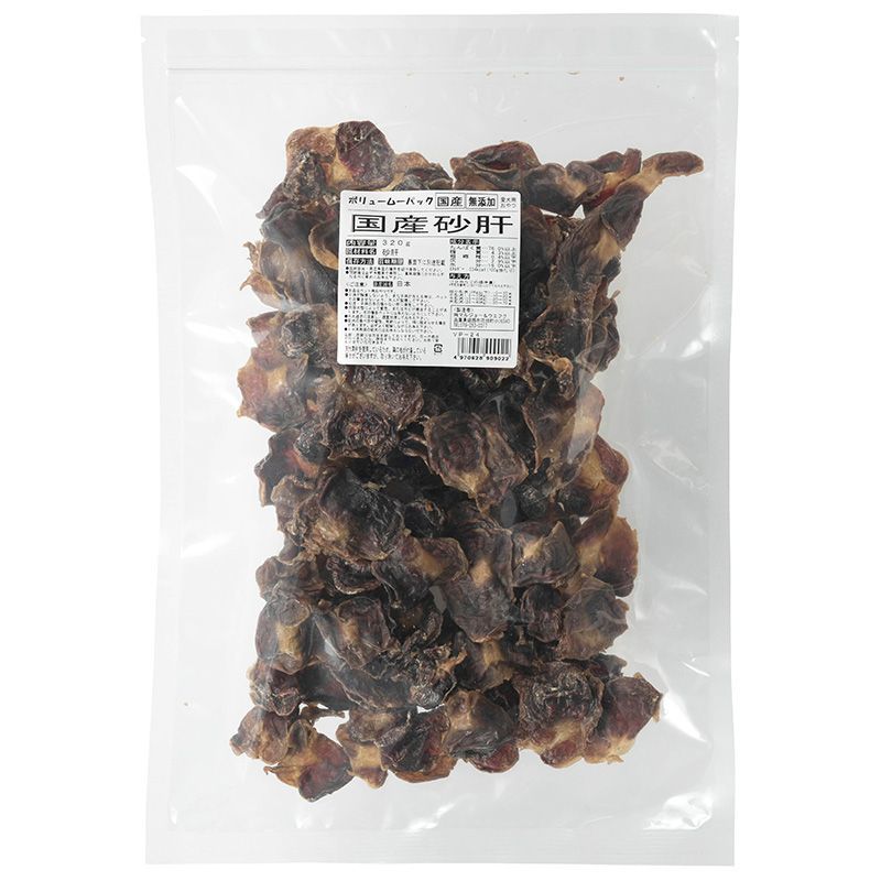 まとめ買い マルジョー＆ウエフク ボリュームパック 国産砂肝 320g 犬用おやつ ×3セット