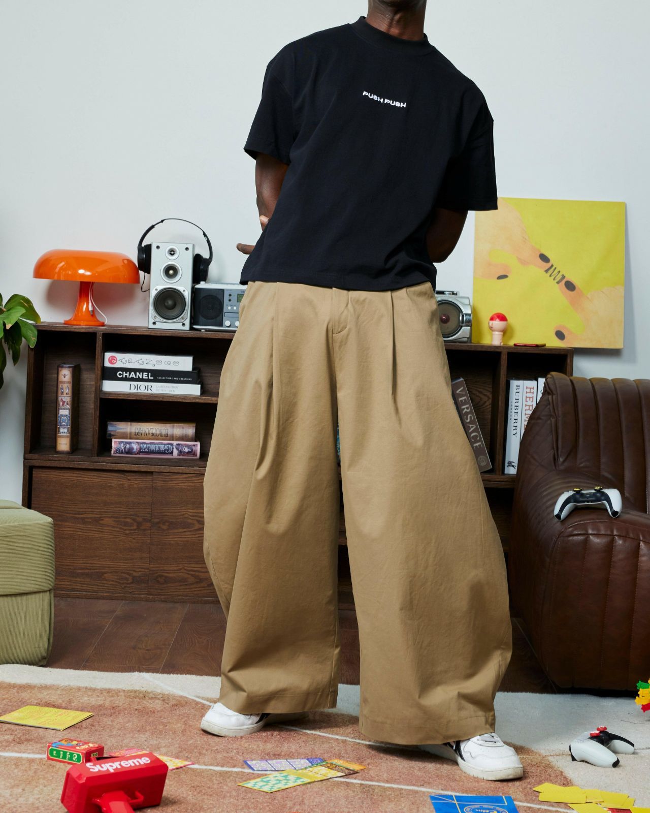 PUSH PUSH｜プッシュプッシュ KHAKI PANTS ベージュ ワイド