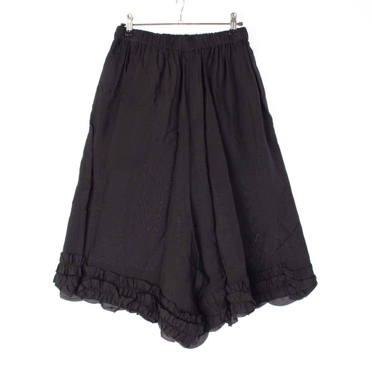 コムデギャルソン コムデギャルソン AD2014 コムコム キュプラ フリル イージースカート キュロット パンツ ボトムス RN-S024 ブラック XS