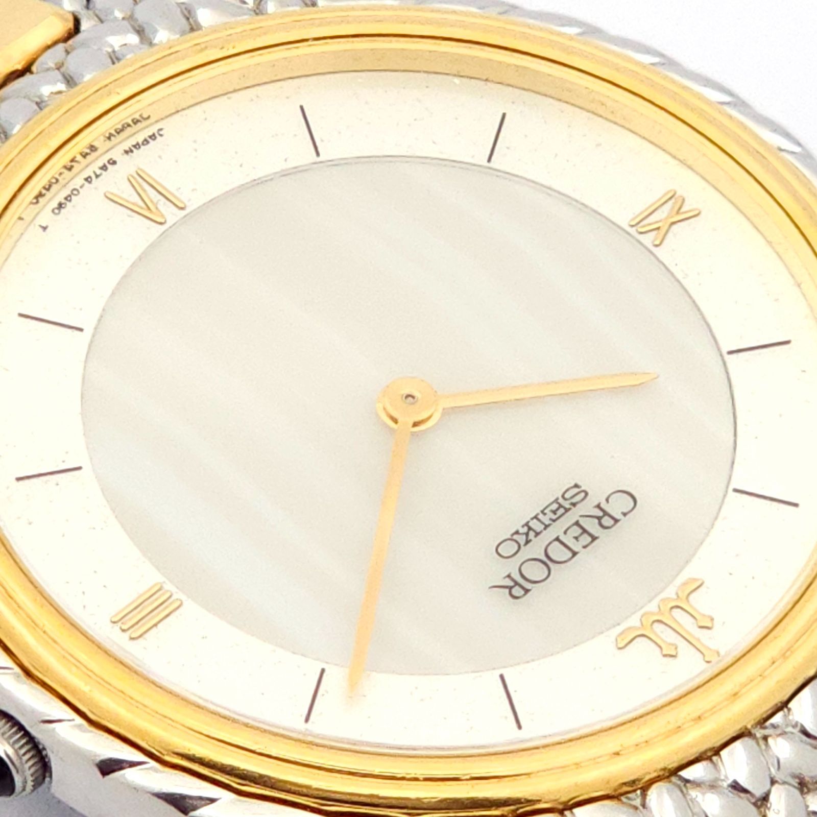 ☆良品 SEIKO セイコー クレドール 5A74-0240 QZ 動作品 18KTベゼル