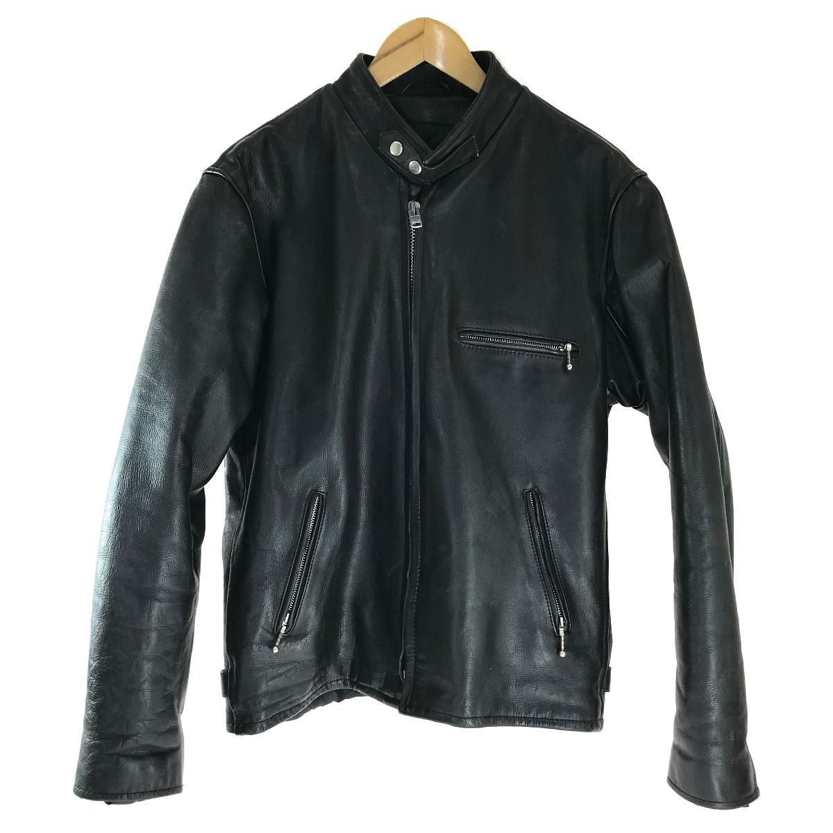 WINGS OVER U.S.A シングルライダースジャケット ブラック サイズ40