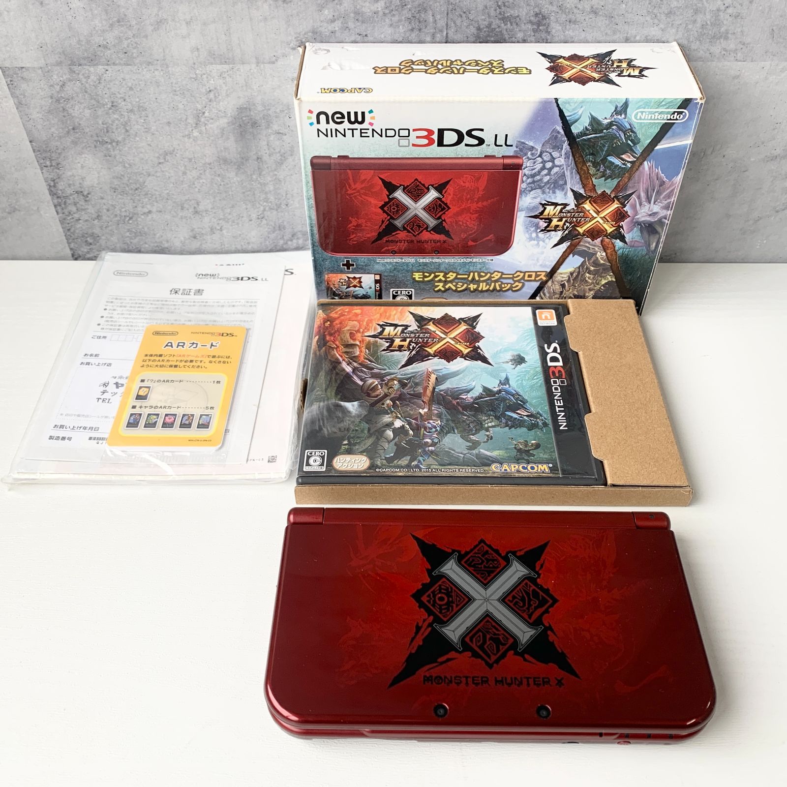 Newニンテンドー3DS LL モンスターハンタークロス スペシャルパック 箱 本体 ソフト付き 付属品セット 任天堂 Capcom 赤  RED-001 - メルカリ