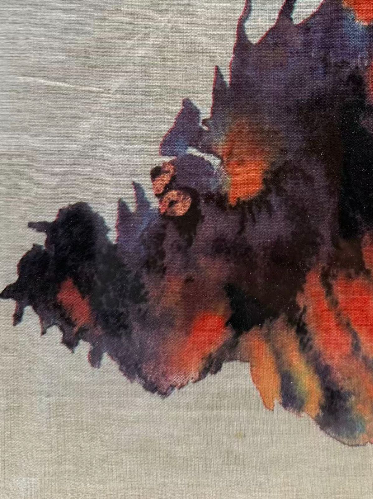 片岡鶴太郎、【誰がおこぜやねん】、希少な額装用画集より、美品、日本人画家 片岡鶴太郎 額付絵 【鬼 誰がおこぜやねん】美品、日本人画家 書法