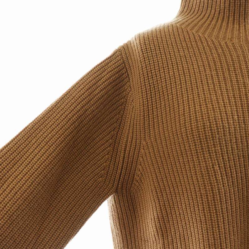 セオリーリュクス 23AW LANA CASH KARENJA TNECK ニット セーター 長袖 ハイネック ウール カシミヤ混 S 茶 3301710 セオリーリュクス theory luxe 23AW LANA CASH KARENJA TNECK