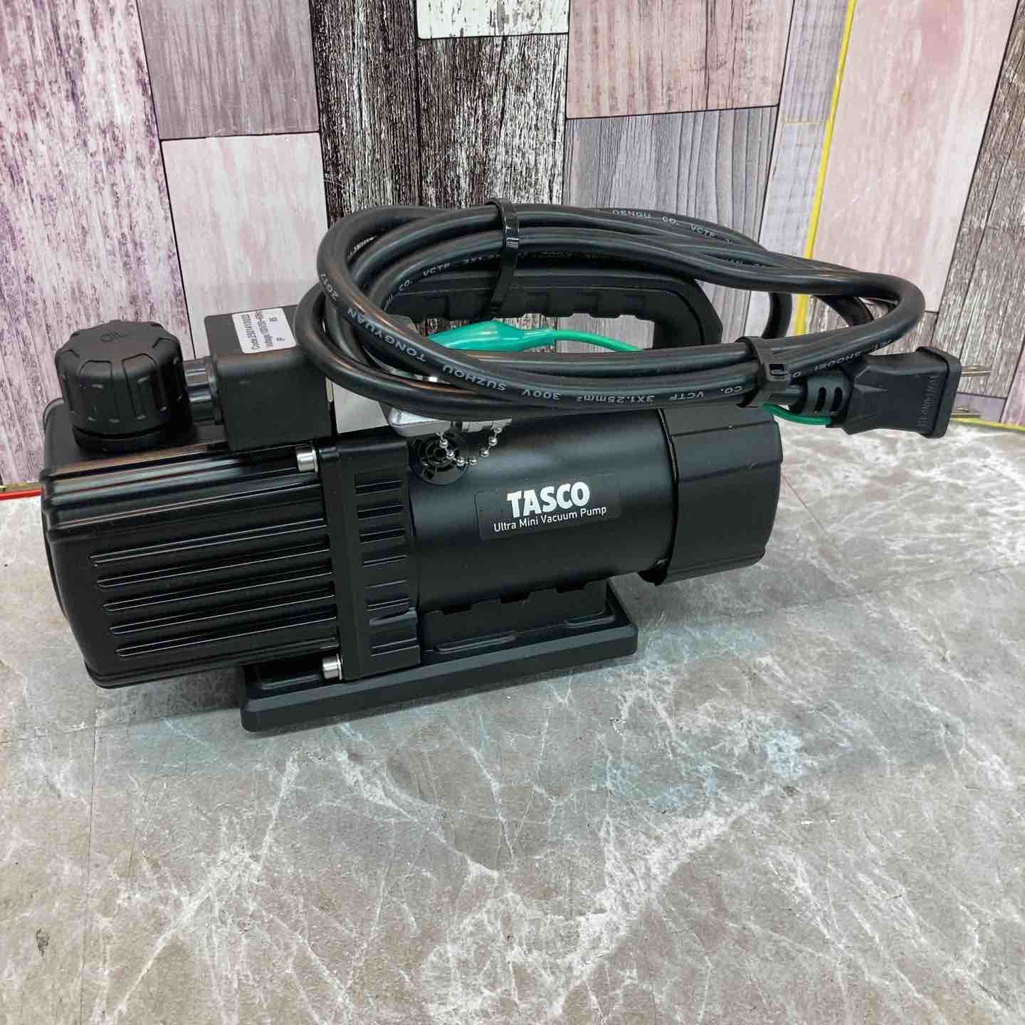 イチネンTASCO オイル逆流防止弁付ウルトラミニツーステージ真空ポンプ