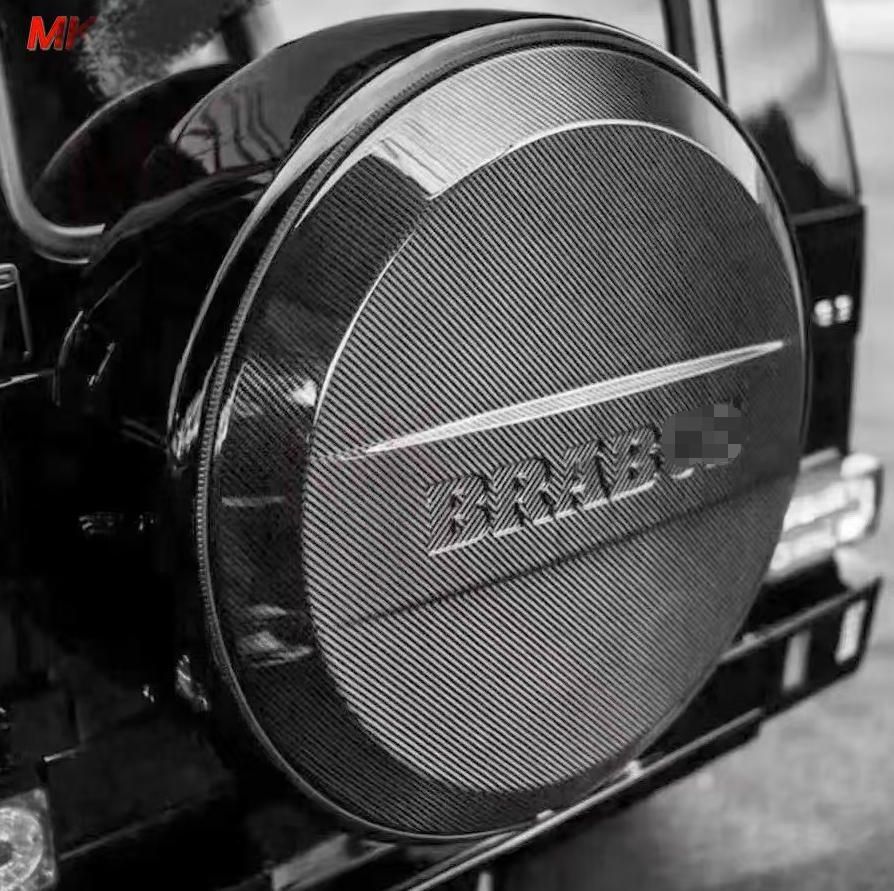 メルセデス ベンツW463a カーボン製 BRABUSタイプ スペアタイヤカバー リアルカーボン 1個