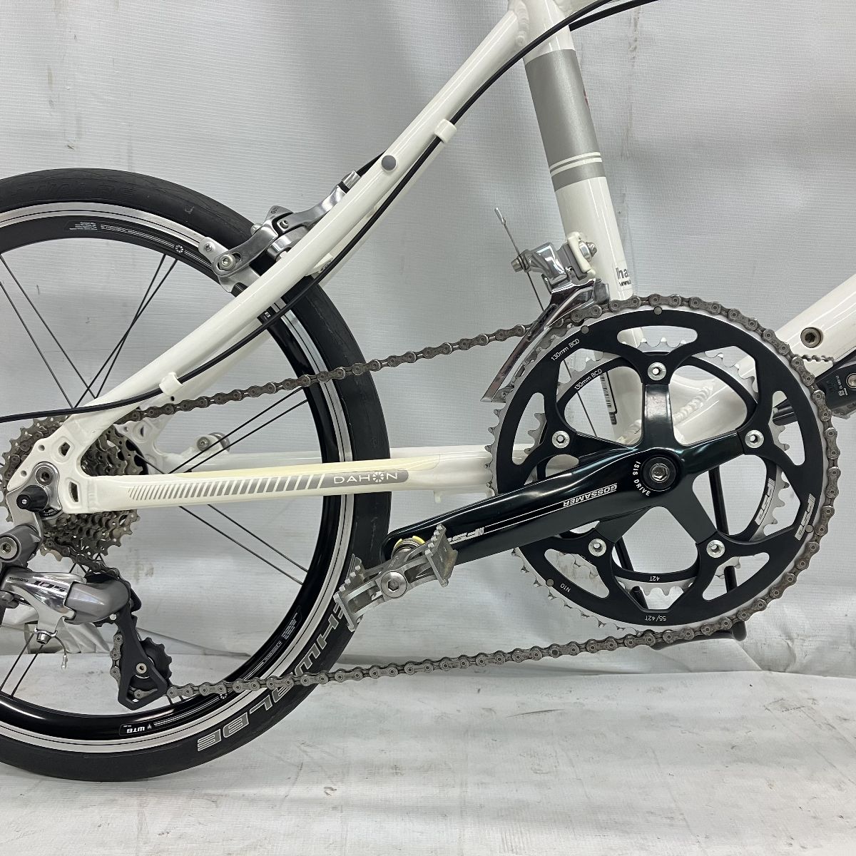 DAHON DASH X20 折りたたみ 自転車 アイスホワイト 20インチ Mサイズ 2013年モデル ハイエンド SHIMANO 105 ダホン  中古 C9301870 - メルカリ