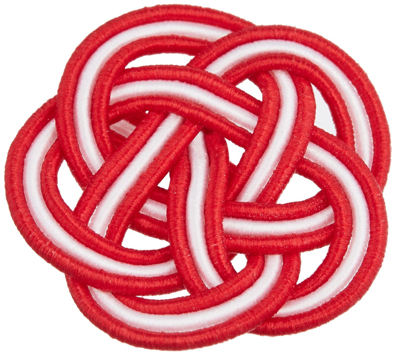 水引紐3本の梅結び 200個入 ゴム紐無し 梅の色 赤白赤 200個