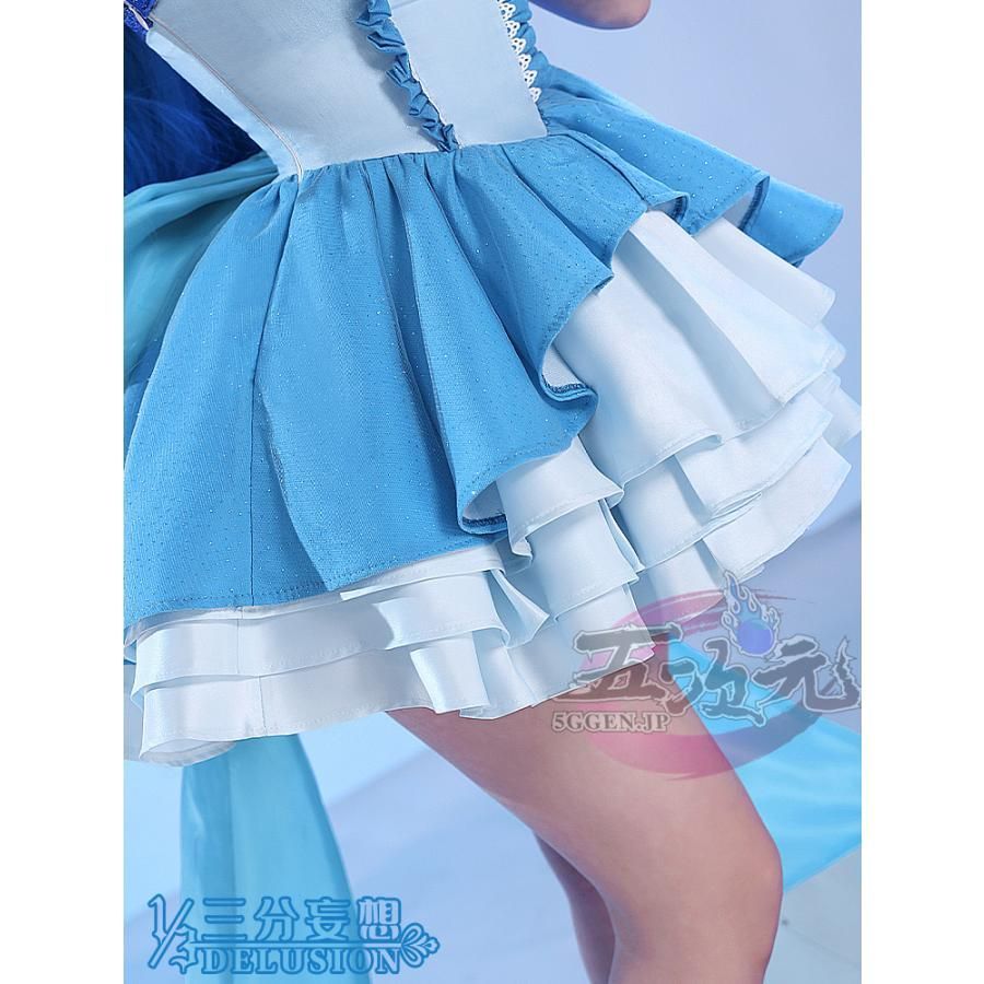 靴&ウィッグ付き三分妄想ぴちぴちピッチ波音コスプレ衣装 三分妄想1/3Delusion】ぴちぴちピッチ 宝生 波音 コスプレ衣装