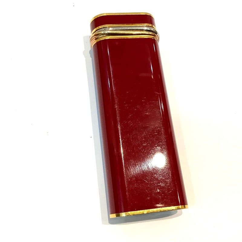 カルティエ　ガスライター　【火花確認】 カルティエ（Cartier）トリニティーガスライター ボルドー 火花