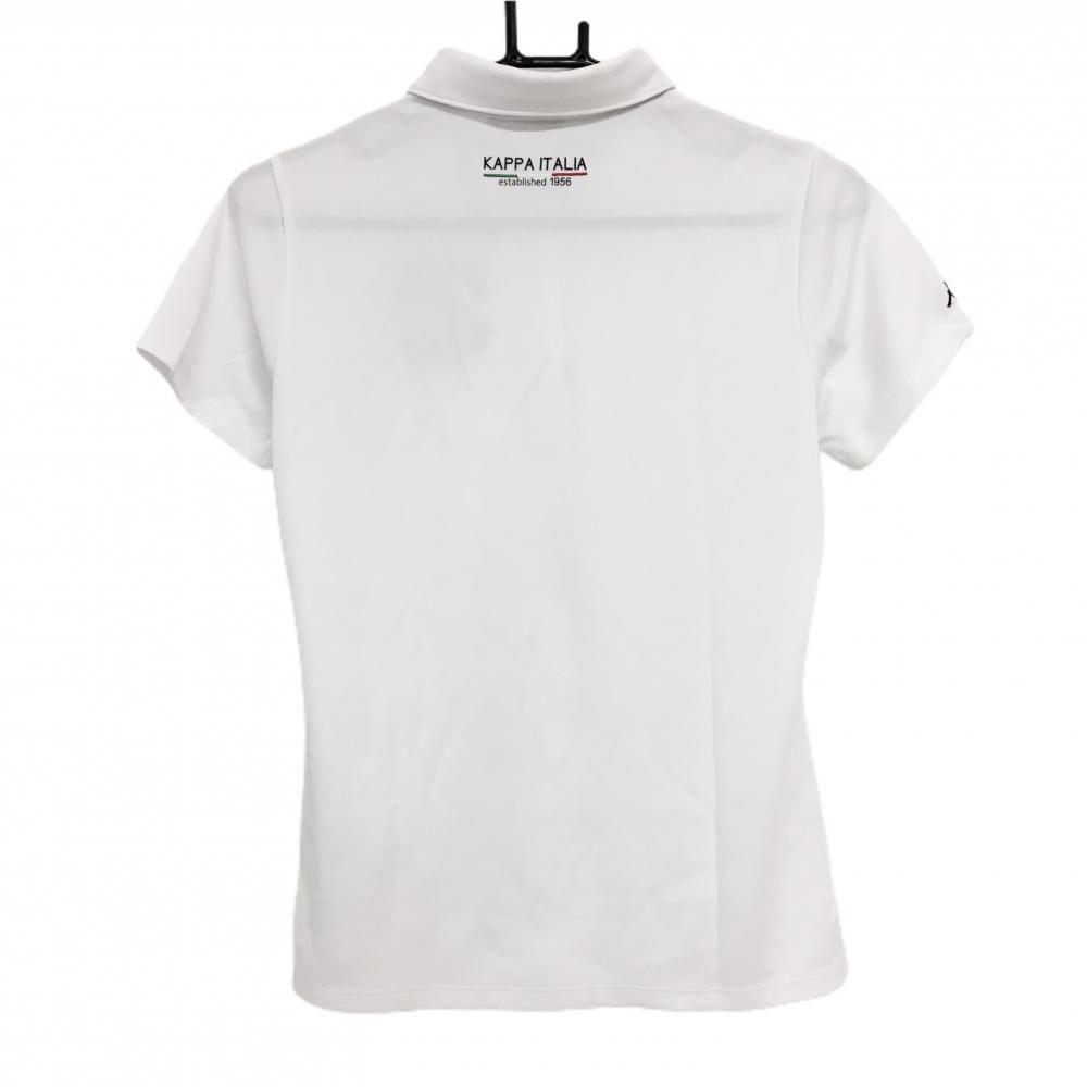 【新品】◆Kappa◆ ホワイト ポロシャツ Mサイズ ☆SALE価格☆カッパ 半袖ポロシャツ 白 ロゴ刺しゅうネイビー
