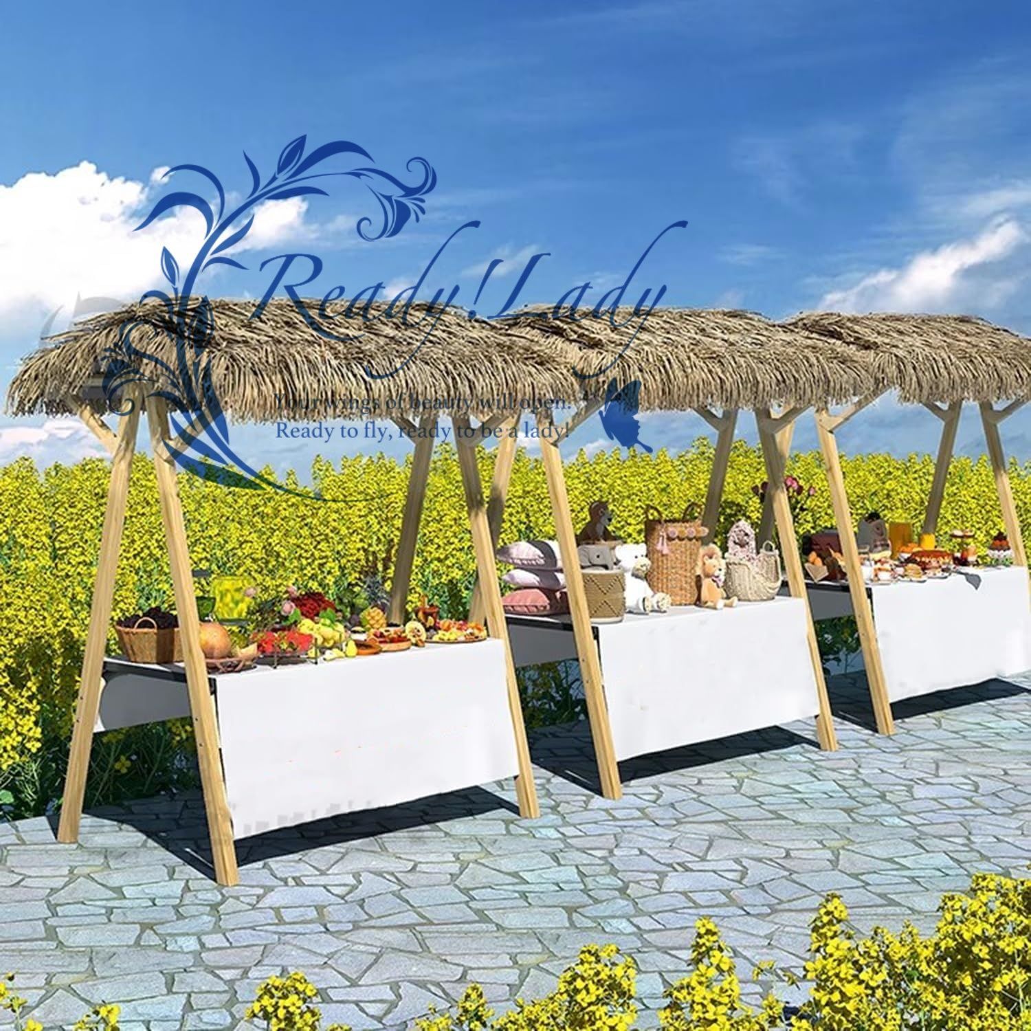 白いクッキービュッフェディスプレイスタンド