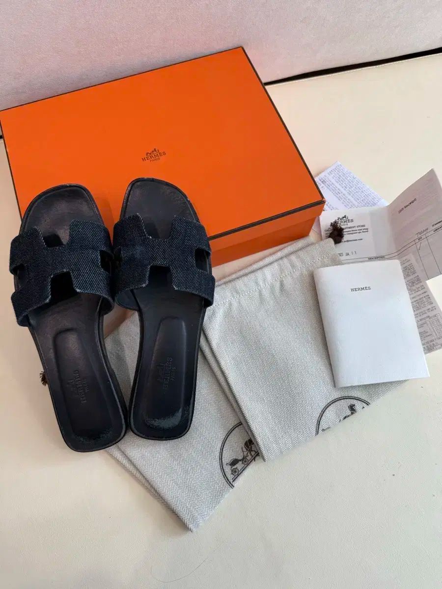 HERMES エルメス オラン スリッパ ミュール デニム