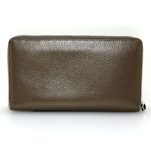 BALENCIAGA バレンシアガ レザー ラウンド長財布 グレージュ系 【公式