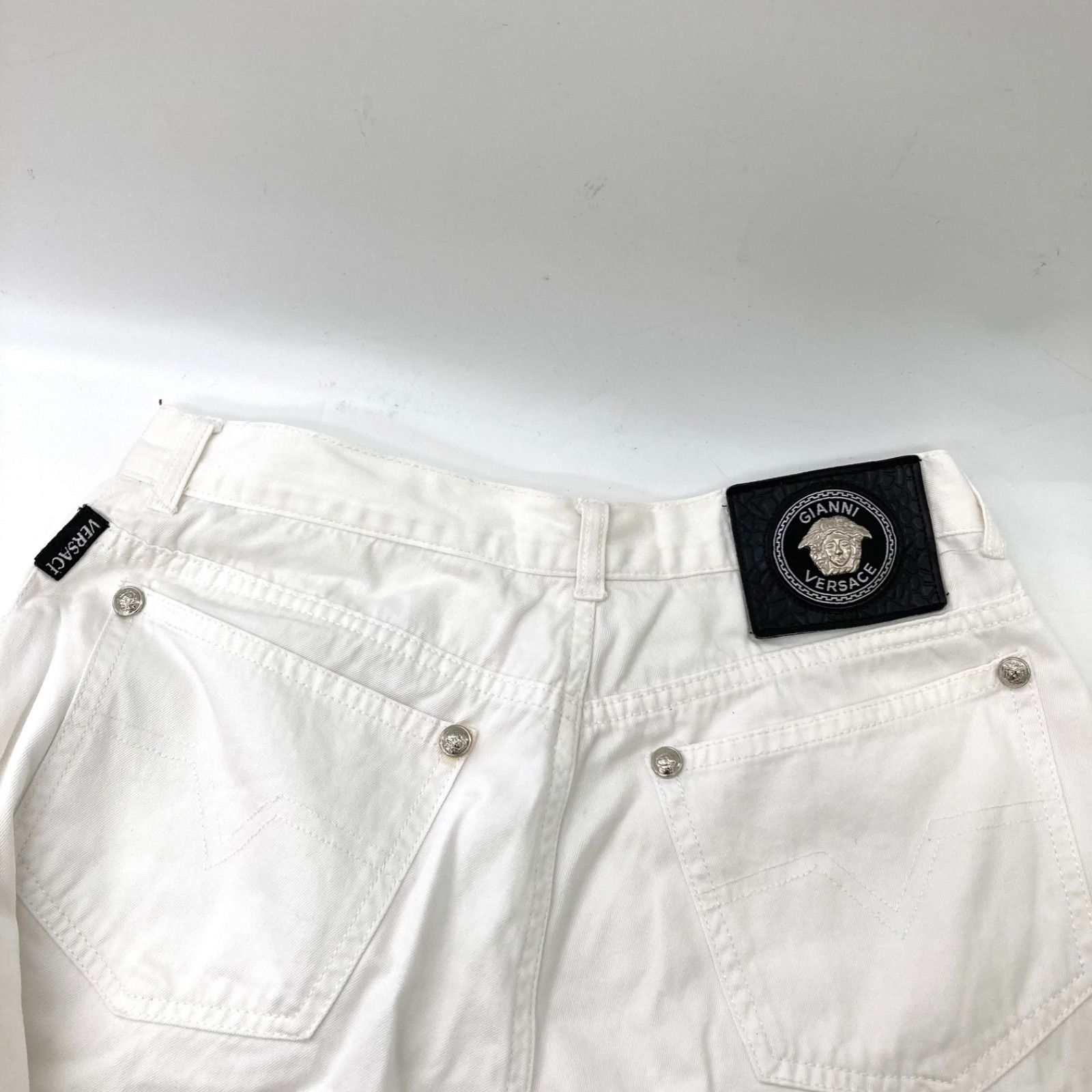 GIANNI VERSACE】ジャンニヴェルサーチ 白パン パンツ 50 ホワイト