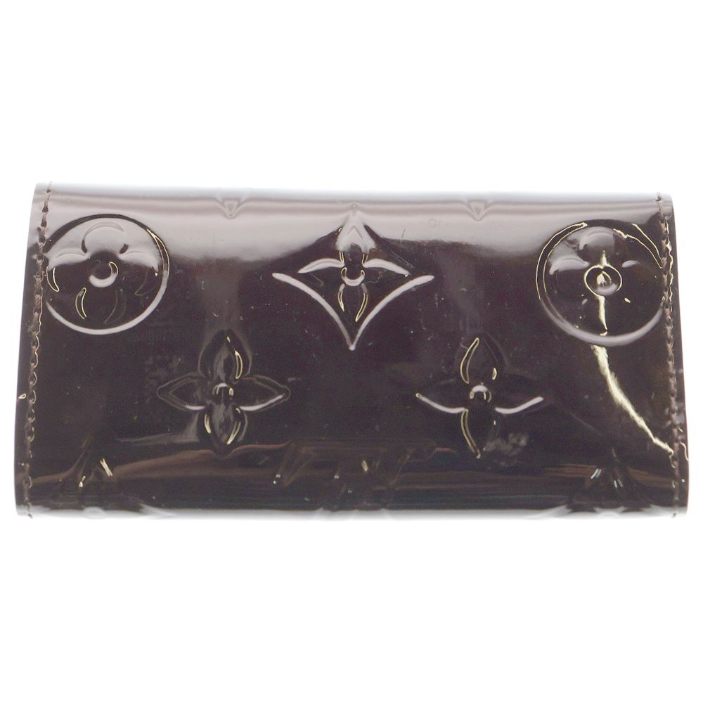 LOUIS VUITTON ルイヴィトン ヴェルニ ミュルティクレ4 4連キーケース キーリング キーホルダー アマラント パテントレザー ワインレッド ゴールド金具 M90909