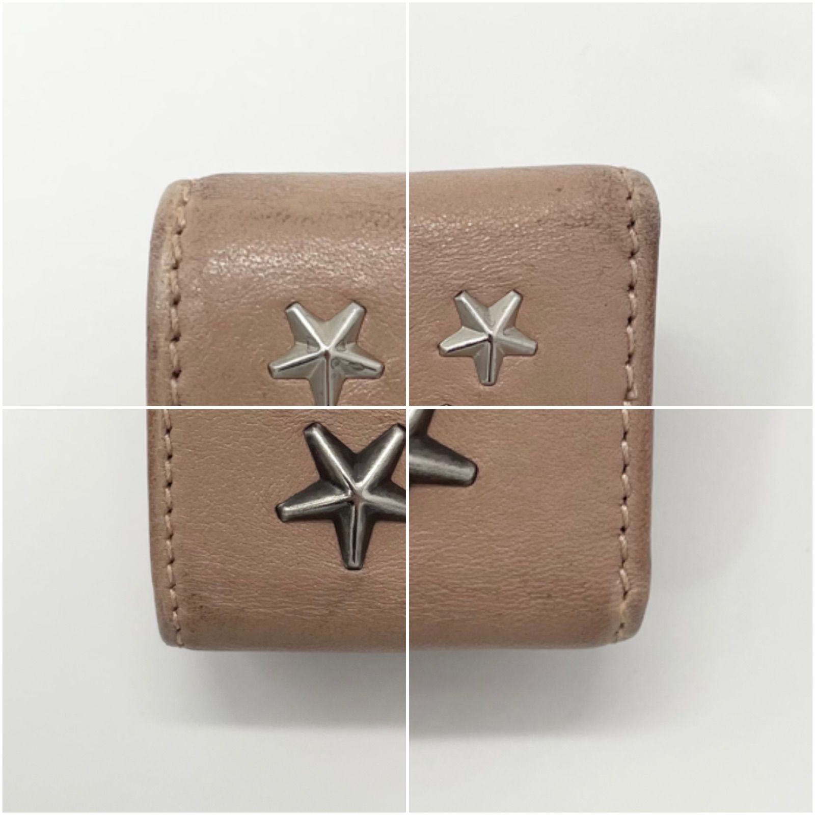 JIMMY CHOO ジミーチュウ スタースタッズ 3つ折り財布 ピンクベージュ JIMMY CHOO ジミーチュウ 財布 三つ折り Jimmy Choo NEMO ネモ