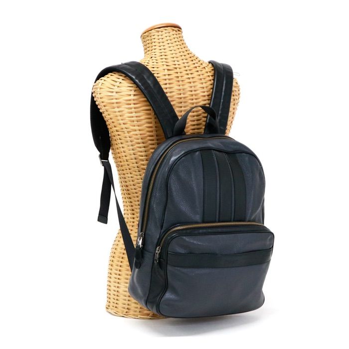 COACH ネイビー レザー バックパック