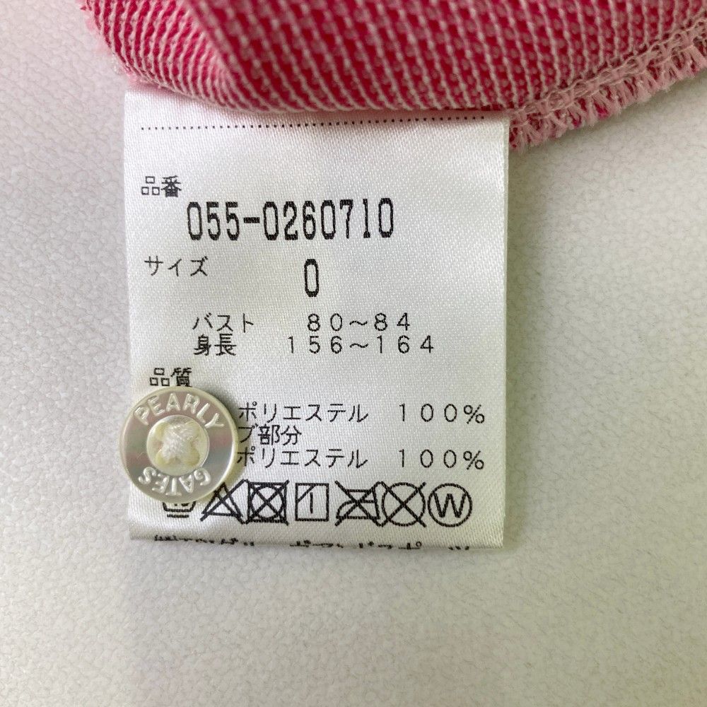 サイズ：0 PEARLY GATES パーリーゲイツ ノースリーブポロシャツ