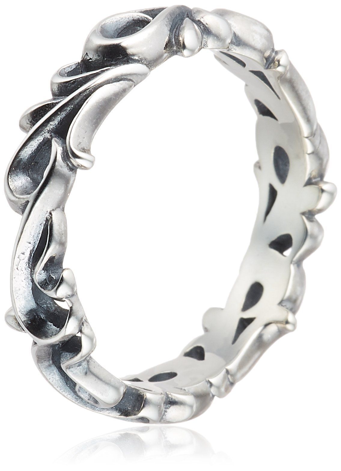 アラベスクスクロールシルバーリング ブラック