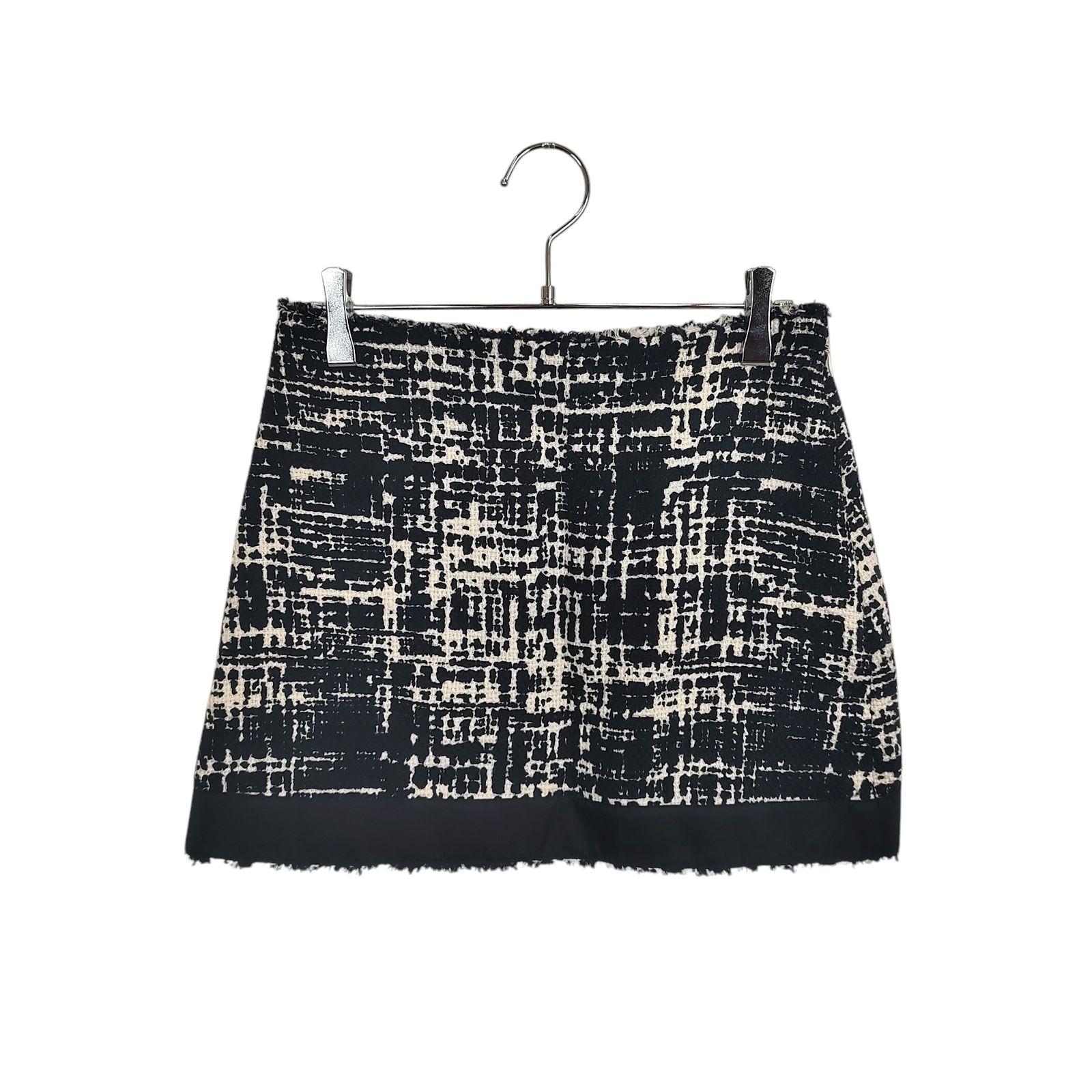 PRADAのツィードスカート PRADA プラダ ツイード ミニ スカート 38 ブラック/ホワイト