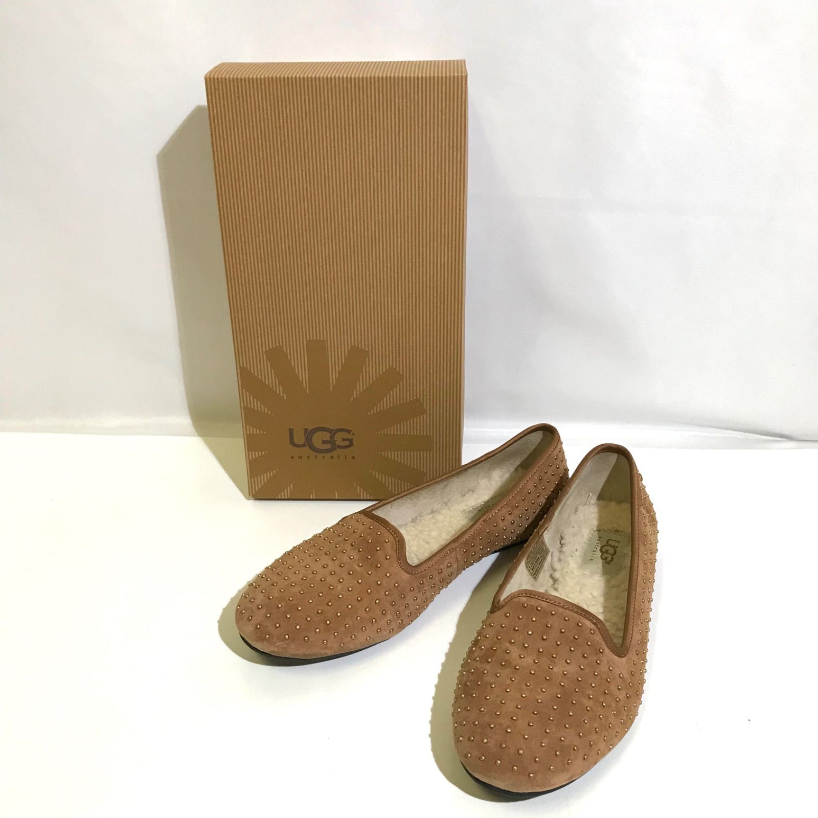UGG」 スリッポン 23cm ベージュ レディース 良品 UGG アグ W CLASSIC 