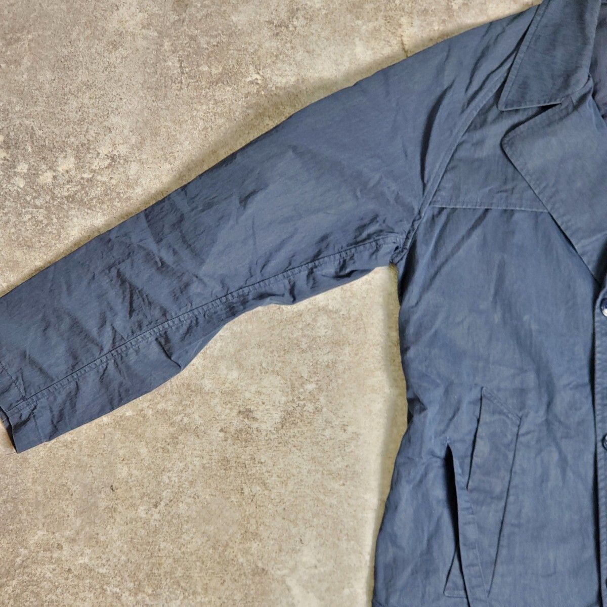 STILL BY HAND スティルバイハンド ネイビー コットン ナイロン トレンチコート ハーフコート