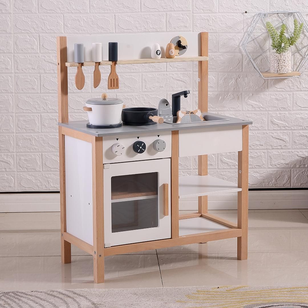 旧マリントラ社ニキティキ木製おままごとキッチンリメイク マリントラ