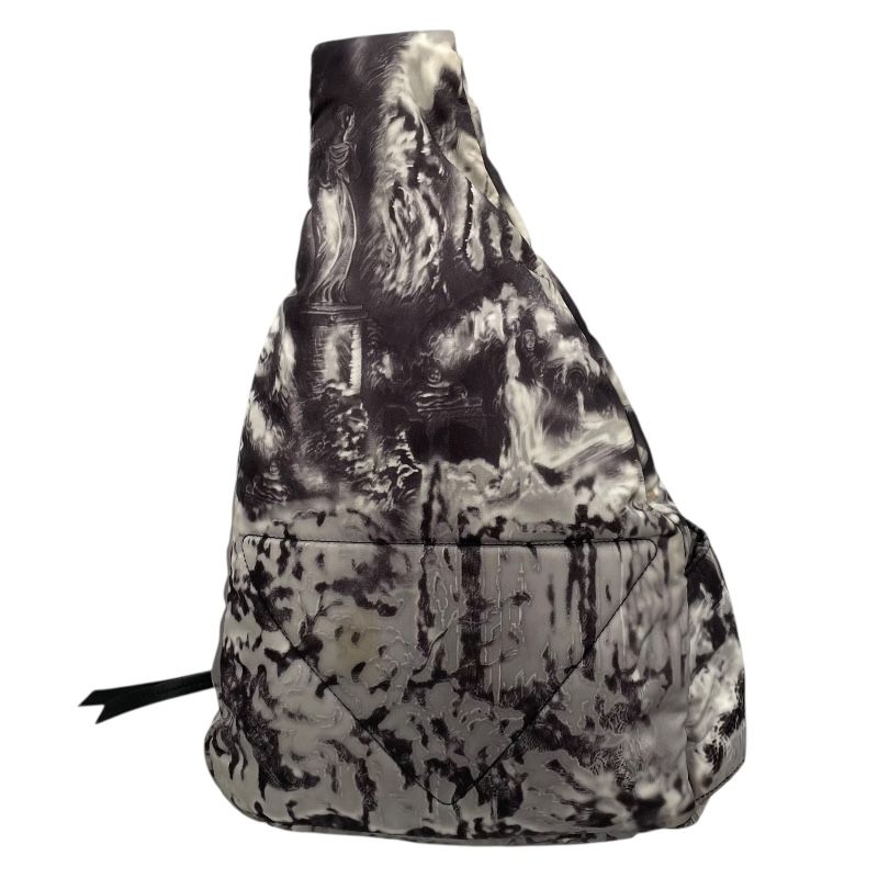 プラダ PRADA ボディバッグ 2 VZ 092 グレー ホワイト ナイロン メンズ