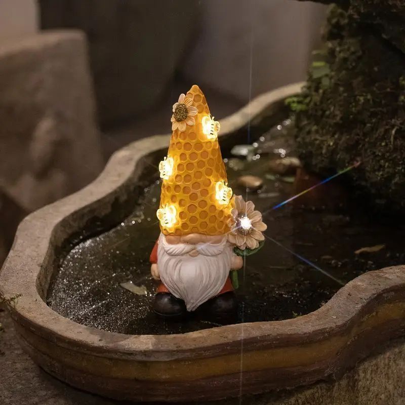 ノーム フィギア 小人 おじさん ライト ソーラー LED ランプ