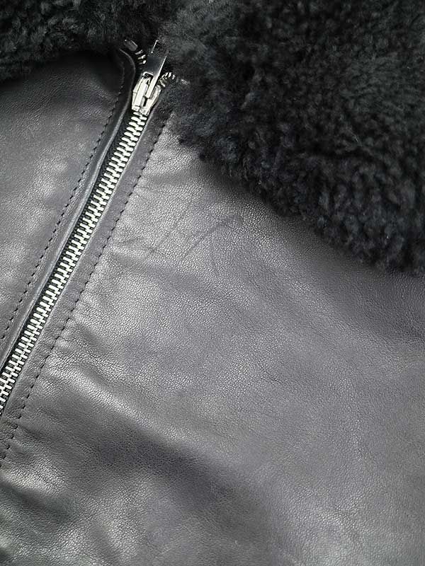 Nili Lotan ニリ・ロータン Kenzie G-1 ボア ジップアップレザー  