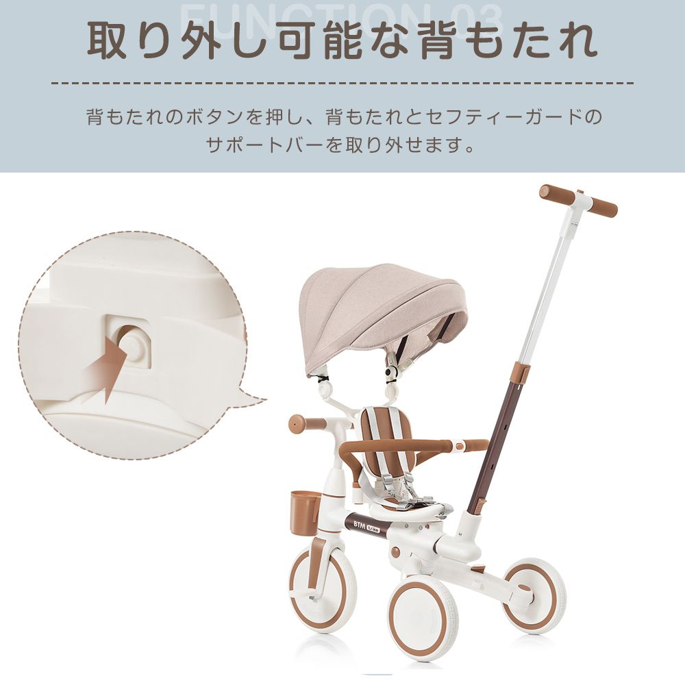 18 割 子供用三輪車 7in1 舵取り 手押し棒 カバー おしゃれ座面回転 自転車 キックバイク おもちゃ 誕生日 プレゼント こどもの日 お祝い クリスマス ギフト 1歳 2歳 3歳 幼児用 BRIGHTFACE_UK