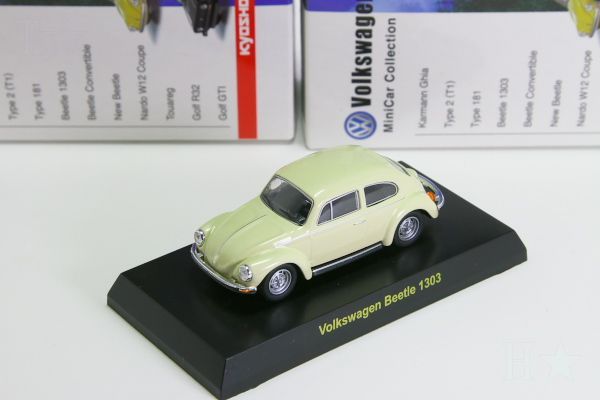 京商　1/64　フォルクスワーゲン Volkswagen Beetle 1303 1/64 Kyosho VW VOLKSWAGEN BEETLE 1303 WHITE diecast car